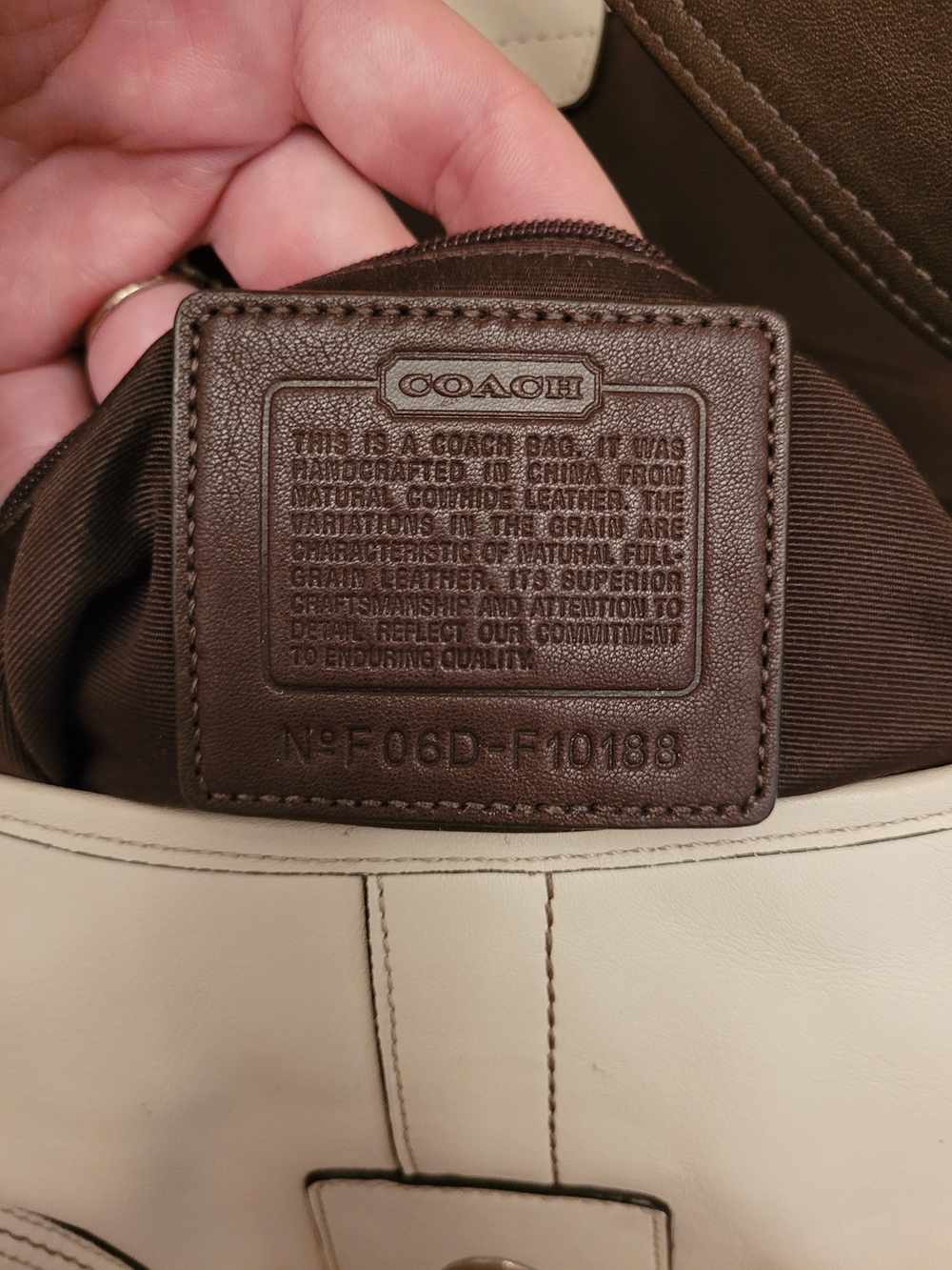 Vintage Coach Soho Cream Leather Shoulder Bag Y2K Buckle Straps Silver Hardware - Picture 12 of 12